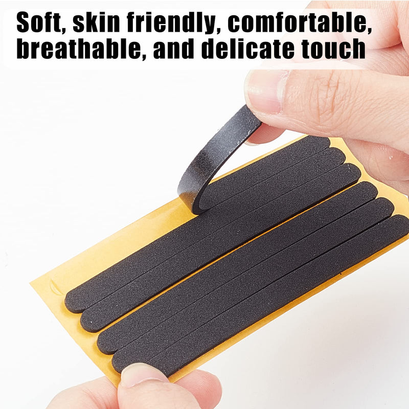 NICENEEDED 4 Pcs Women Strap Cushion Insert Heel Grips, Adhesive Heel Liners Anti Slip Shoe Pads Foot Pain Relief Products, Black and Beige Thin Heel Straps for High Heels Women Men Loose Shoes - NewNest Australia
