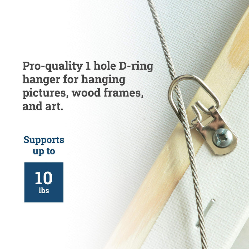 D Ring Picture Hangers with Screws - 100 Pack - Bulk D Rings - Pro Quality d-Rings - Picture Hang Solutions - NewNest Australia