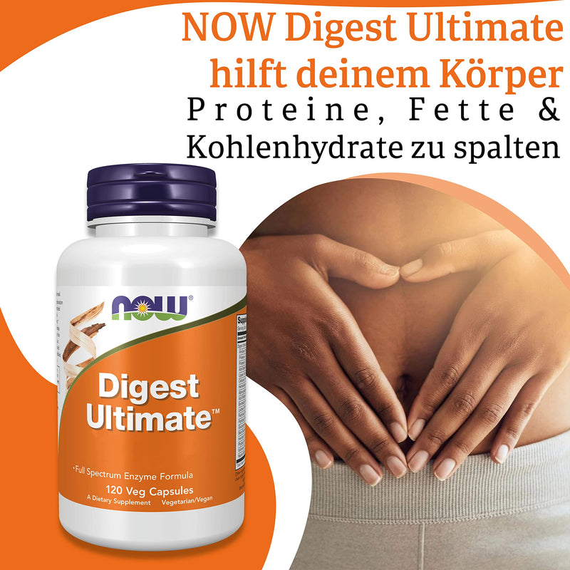 Now Foods Digest Ultimate (digestive enzymes), 120 vegan capsules, laboratory tested, soy-free, gluten-free, non-GMO, vegetarian - NewNest Australia