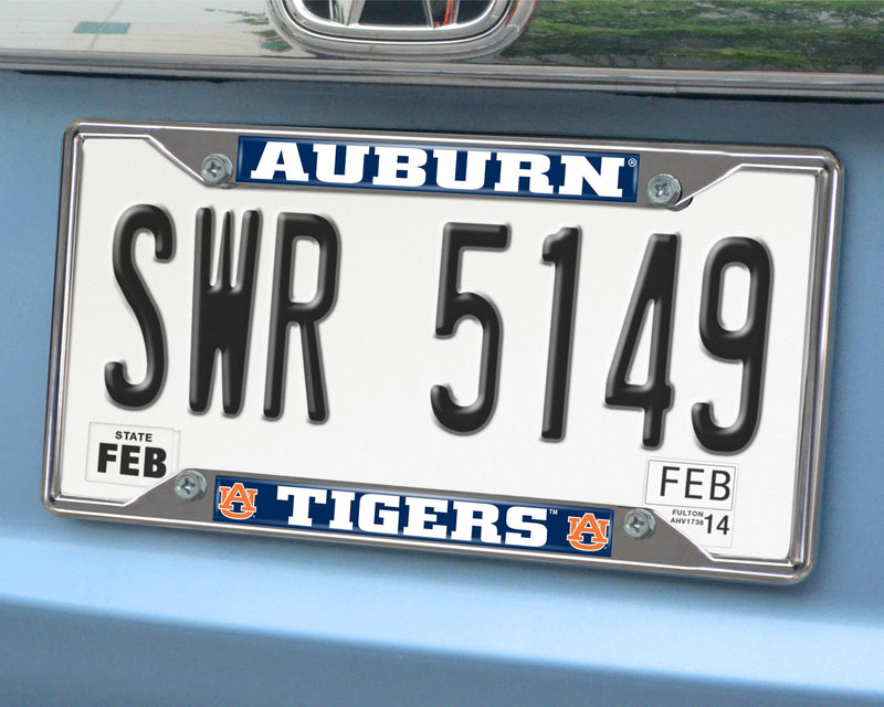 FANMATS NCAA Mens License Plate Frame Auburn University 6.25"x12.25" chrome - NewNest Australia