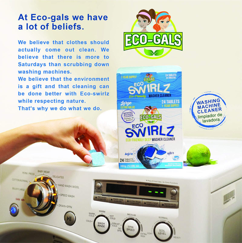 Eco-Gals Eco Swirlz Washing Machine Cleaner, 24 Count - NewNest Australia