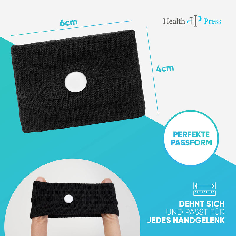 Acupressure Anti-Nausea Bracelet Black - Ideal For Pregnancy Nausea Sickness, Sea Sickness, Travel Nausea + Now With Free E-Book To Download: Get Rid Of Nausea Immediately! - NewNest Australia