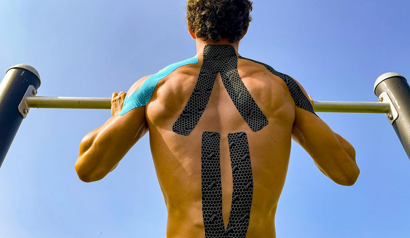 FlexU Kinesiology Tape Pre Cut Y Shape 2 Pack - Professional Combo Pack: 10cm Ultra Wide Pre-Cut Y Shape Roll + 5cm Width, Uncut for Versatile Applications - NewNest Australia