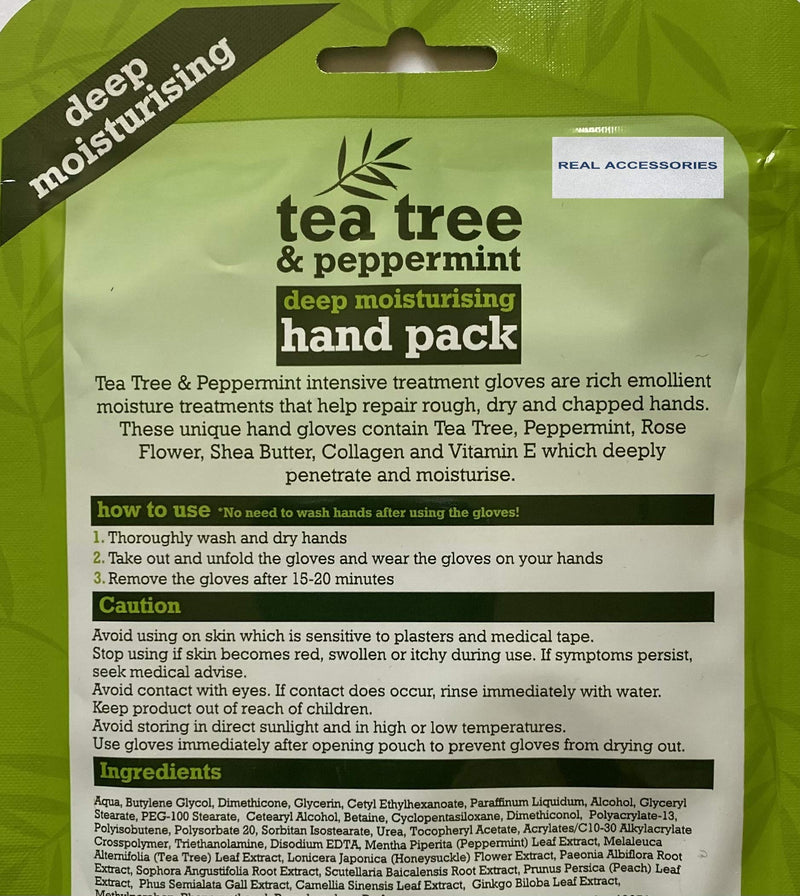 Hand Pack Mask, 1 Pairs Tea Tree Hand Moisturising Mask, Hand Exfoliating Mask, Repair Deeply Penetrates and Moisturises to Help Repair Dry & Chapped Hands (1 PACK, TEA TREE HAND PACK) 1 PACK - NewNest Australia