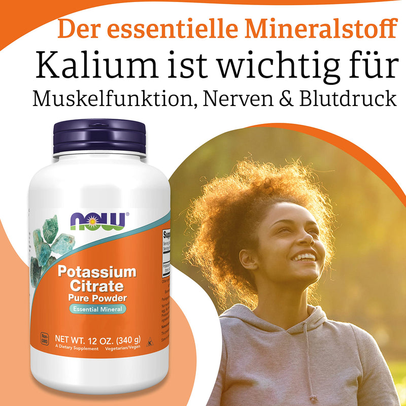 Now Foods, Potassium Citrate (potassium citrate), 340g vegan powder, laboratory tested, minerals, potassium, gluten free, soy free, vegetarian - NewNest Australia
