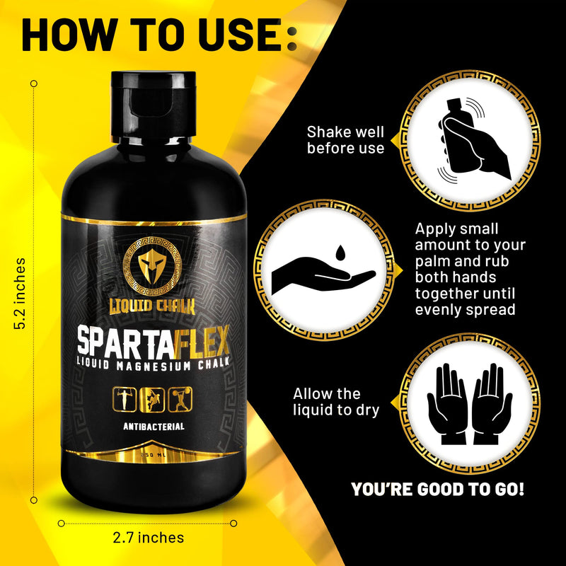 SpartaFlex 8.5 Oz Pro Liquid Chalk for Weightlifting Chalk, Rock Climbing, Gymnastics, Lifting Chalk, Hand Chalk for Weight Lifting, Gym Chalk for Powerlifting, Liquid Grip Liquid Chalk Climbing - NewNest Australia