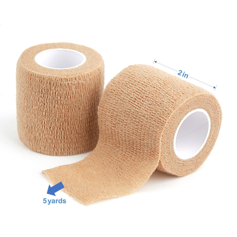 Cohesive Bandage Wrap, Self Adhesive Medical Tape,Vet Wrap, Athletic Elastic Stretch Band, self Adhesive, Flexible, Breathable & idea for Sport Injury & Wound/Finger/Wrist (Pets Too) 2“x15ft - NewNest Australia