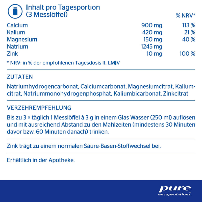 Pure Encapsulations - base powder plus - for acid-base balance - NewNest Australia