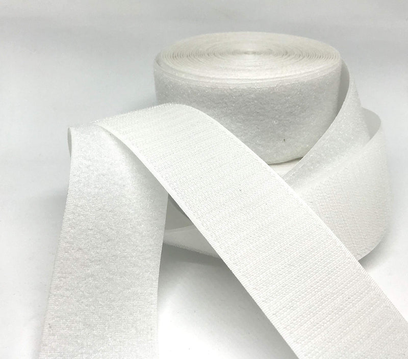 Yuwa 2 Inch Wide White Hook and Loop Magic Tape Sew-On Fastener Nylon for DIY Craft Non Adhesive (9 Yards) (White) - NewNest Australia
