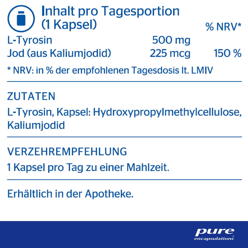 Pure Encapsulations - Iodine and Tyrosine - 60 capsules - NewNest Australia
