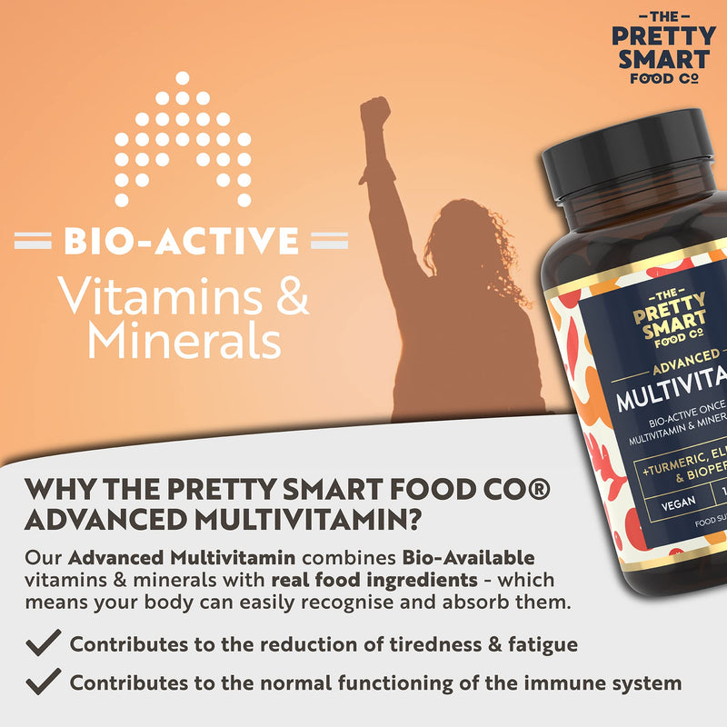 Powerful Multivitamins and Minerals - Multivitamin Tablets for Men & Women - Highly Bioavailable Vitamins & Minerals - 38 Ingredients & Herbal Extracts - 120 Easy to Swallow Capsules - Made in The UK - NewNest Australia