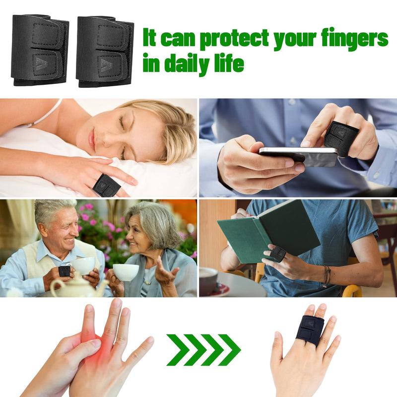 Finger Protection Sports Finger Support Pack Of 2 Finger Stabilizer With Adjustable Attachment Strap For Sports Injuries Arthritis Pain Finger Bandage Soft Finger Splint Neoprene Finger Support - NewNest Australia