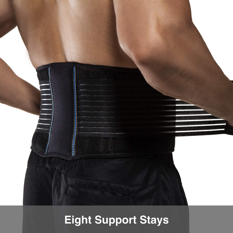 Back Support Belt by BraceUP for Men and Women - Breathable Waist Lumbar Lower Back Brace for Sciatica, Herniated Disc, Scoliosis Back Pain Relief, Heavy lifting, with Dual Adjustable Straps (S/M) Small/Medium (Pack of 1) - NewNest Australia