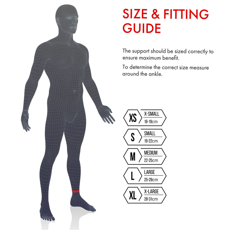 Vulkan Classic Long Ankle Support, Medium, Ankle Brace For Rolled Ankles, Sprains And Strains, Press Sleeve For Athletes And Fitness Training, Stabilizer For Achilles Injuries - NewNest Australia