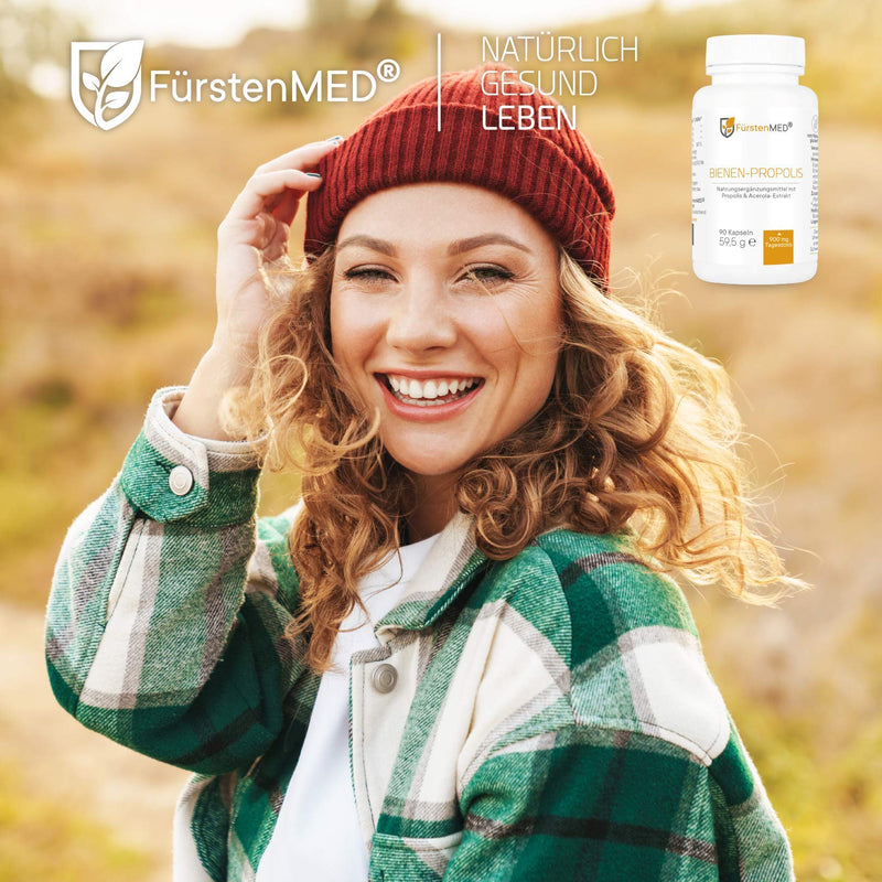 FürstenMED® Real Bee Propolis Capsules High Dose - Natural Bee Resin + Acerola - 90 Vegetarian Capsules - Laboratory Tested - NewNest Australia