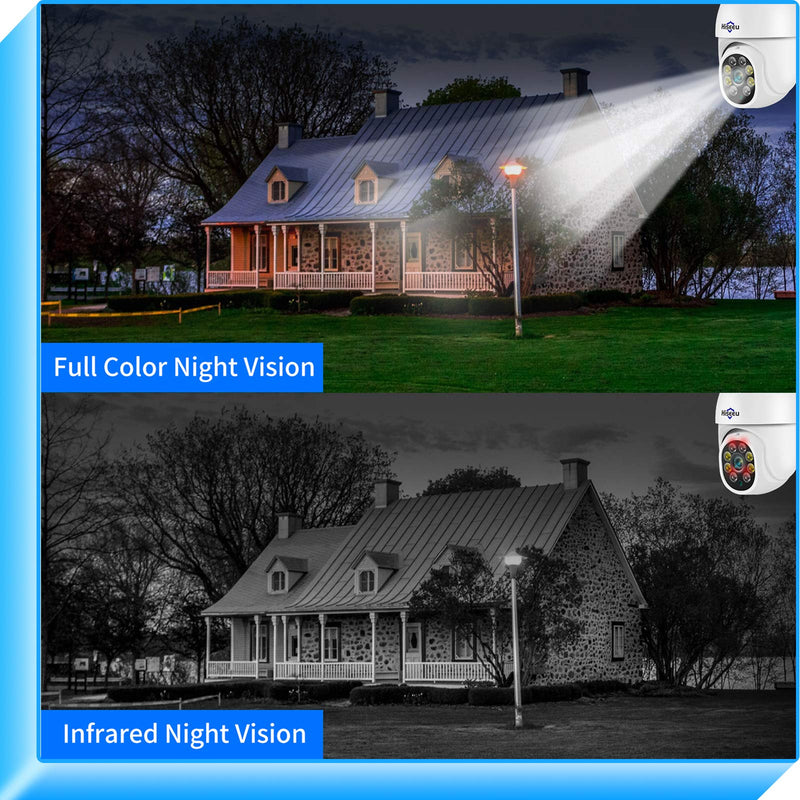 【Auto Tracking&Floodlights】 2K Pan/Tilt/Zoom Wireless Security Camera Outdoor,3 Megapixels,2.4G WiFi Camera,Light Alarm,Color Night Vision,PC&Mobile Remote 360° Viewing,Two-Way Audio,Motion Detection - NewNest Australia