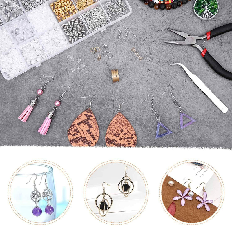 Earring Making Kit, Anezus 2320Pcs Earring Making Supplies Kit with Earring Hooks Findings, Earring Backs Posts, Jump Rings for Jewelry Making Supplies - NewNest Australia