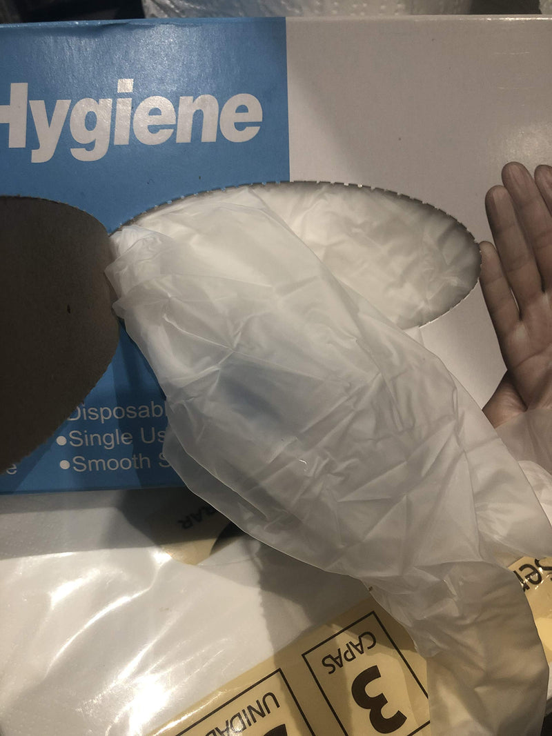 Top Hygiene, Disposable powder free, Latex free, clear, large size vinyl gloves (Pack quantity 100 in a box), ambidextrous and smooth surface - NewNest Australia