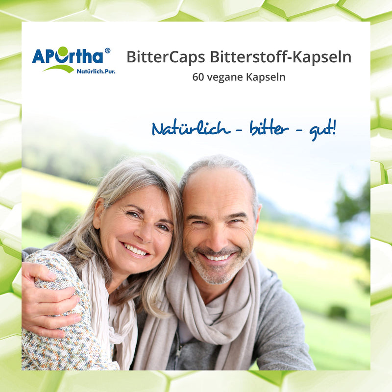 Aportha Bittercaps Bitter Substance Capsules, 60 Vegan Capsules, Made From 30 Plant Substances, No Bitter Taste, Alcohol-Free, Vegan, Gluten Free, Lactose Free, Allergy Free - NewNest Australia
