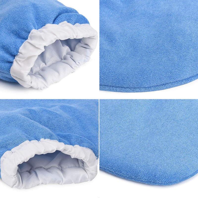 Noverlife Paraffin Wax Bath Terry Cloth Gloves & Booties, Hand Care Treatment Mitts Spa Feet Cover, Thick Heat Therapy Insulated Soft Cotton Mittens Work Kit for Women - Blue Blue - Elastic Closure - NewNest Australia