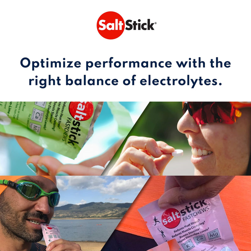 Saltstick Fastchews Lemon 60 Electrolyte Chewable Tablets With Salt, Minerals (Sodium, Potassium, Calcium, Magnesium) And Carbohydrates, 99 G Bottlell03-2060 0 - NewNest Australia