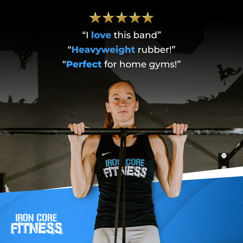 Pull Up Assistance Resistance Bands by Iron Core Fitness- Strength Power Flexibility Training at Home or Gym. Ebooks and Workout Chart Included. #3 Black - NewNest Australia