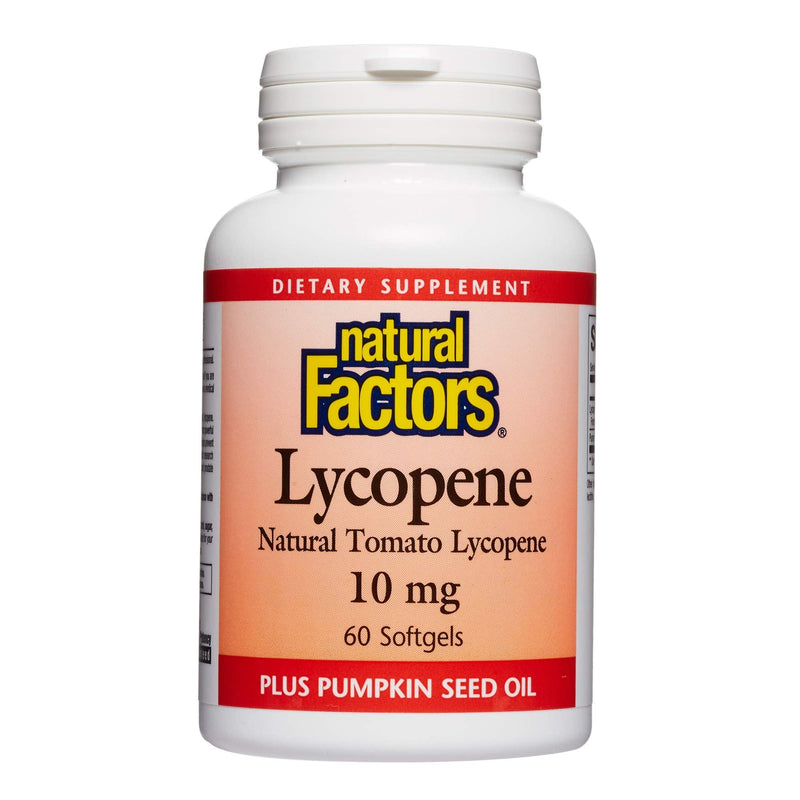 Natural Factors, Lycopene 10 mg, Antioxidant Support to Help Reduce Free Radical Damage with Pumpkin Seed, 60 softgels (60 servings) - NewNest Australia