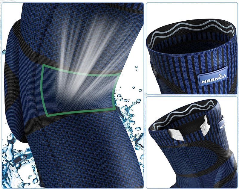 Neenca Knee Support, Compressed Knee Support With Patella Gel Pads & Spring Side Stabilizers, Medical Knee Pads For Running, Meniscus Tear, Arthritis, Joint Pain Relief, Acl, Recovery - NewNest Australia