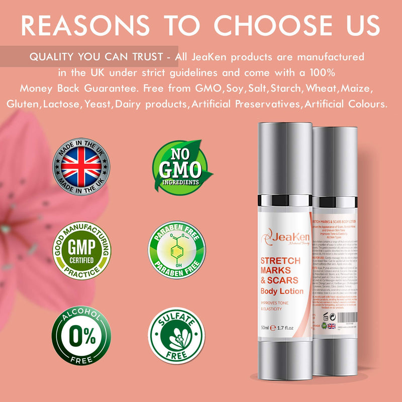 STRETCH MARK REMOVER - SCARS BODY LOTION - Firming Body Lotion Infused with Essential Oils and Extracts to Improve the Appearance of Scars Stretch Marks and Uneven Skin Tone - 50 ml - NewNest Australia