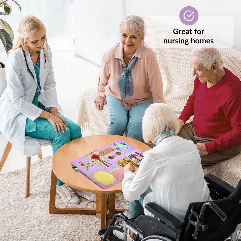 Fidget Blanket for Dementia | Calming & Comforting Dementia Activities for Seniors | Dementia Products for Elderly | Sensory Blanket | Helps with Alzheimer’s, Dementia, Asperger’s, Autism, Anxiety - NewNest Australia