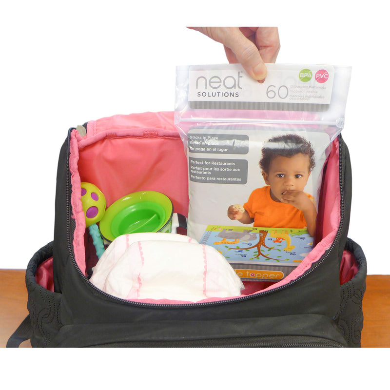 Neat Solutions Table Topper Disposable Stick-on Placemats in Reusable Package, Gender Neutral, 12" x 18", 60 Count (Pack of 1) (Styles May Vary) - NewNest Australia
