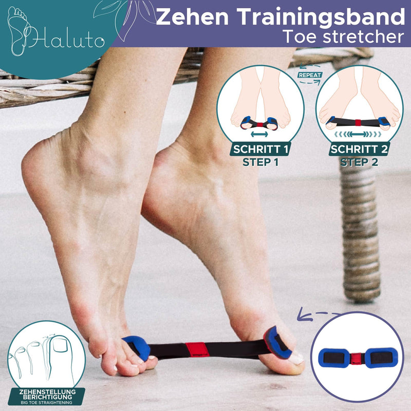 HALUTO 6-in-1 SET Hallux Valgus Correction - Hallux Valgus Splint - Hallux Valgus Bandage - Toe Separator Hallux Valgus with Bunion Protection - Hallux Valgus Socks - Hallux Valgus Belt Training Band One Size - NewNest Australia