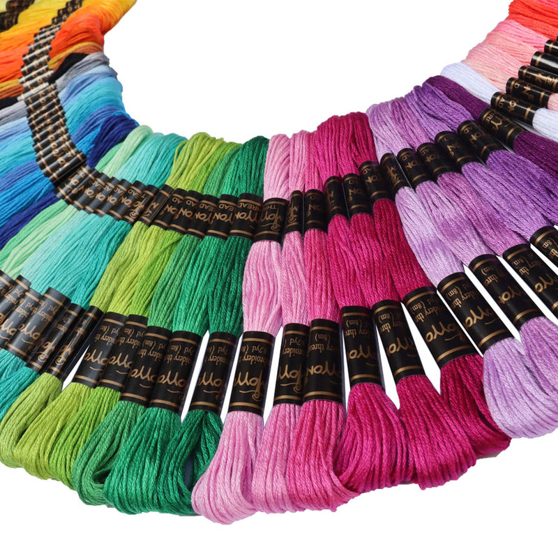 122 skeins Embroidery Floss - Embroidery Thread - Friendship Bracelet String for Cross Stitch, Hand Embroidery, String Art 122 SKEINS - NewNest Australia