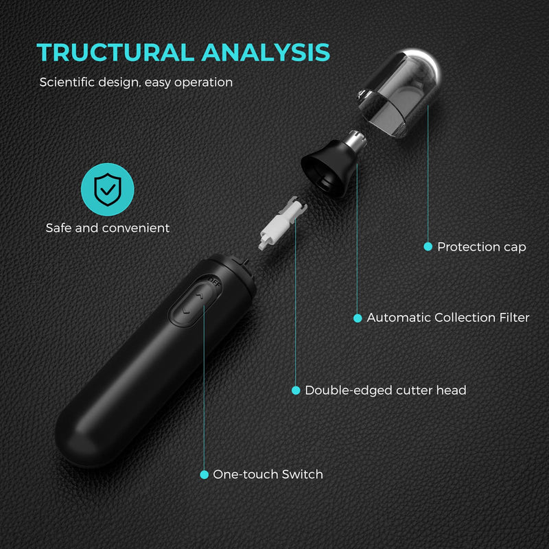 Nose Hair Trimmer 2022 Upgrade Painless Ear Facial Hair Trimmer With Double Blades, Battery Operated Nose Trimmer For Men And Women, Ipx7 Waterproof, Easy Cleaning - NewNest Australia