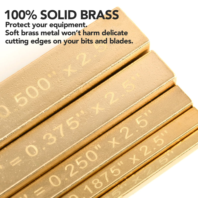 Brass Setup Blocks Height Gauge Set - Set of 5 Accurate Table Saw Accessories for Woodworkers - Bars Include Laser Engraved Size Markings - NewNest Australia