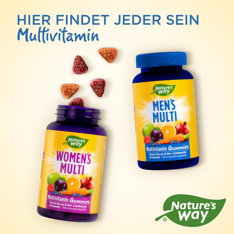 Nature'S Way Men'S Multivitamin Gummies - Az Vitamins For Men High Dosage - Strengthen Immune System Adults With Vitamins D3 B6 B12 Zinc Selenium Folic Acid - Vegetarian Vitamin Gummy Bears - 60 Pieces - NewNest Australia