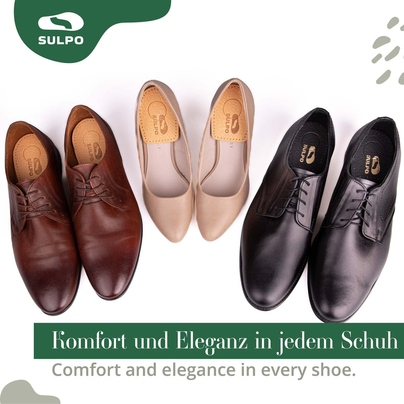 SULPO 2 pairs of heel spur heel cushions - insoles for shoes - heel spur insoles made of leather and latex foam - pain relief - Achilles tendon insoles - heel cushion for men and women black heel spur 35-41 - NewNest Australia