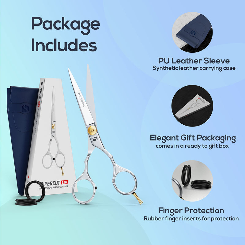 Suvorna 6 Inch Hair Scissors Professional Hairdressing Scissors - Hair Cutting Scissors - Barber Scissors - Hair Cutting Scissors - Hairdressing Scissors Children. Exclusively For Women/Men And Salon Use. - NewNest Australia