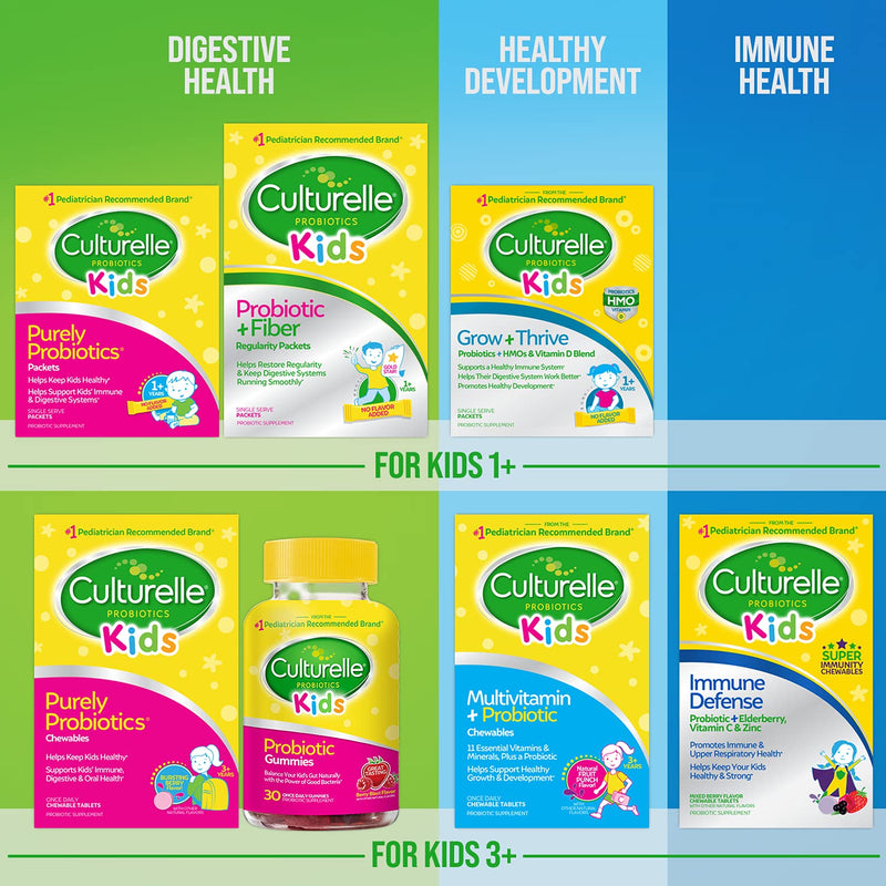 Culturelle Kids Regularity Probiotic & Fiber | Helps Restore Regularity & Keeps Kids' Digestive Systems Running Smoothly* | 24 Single Packets 24 Count (Pack of 1) - NewNest Australia