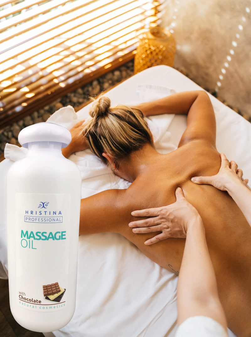 Chocolate Massage Oil For Relaxing Body Massage And Skin Care | Natural Blend Of Grape Seed And Avocado Oil Enriched With Dark Chocolate Fragrance For Massage Therapy, 500 Ml - NewNest Australia