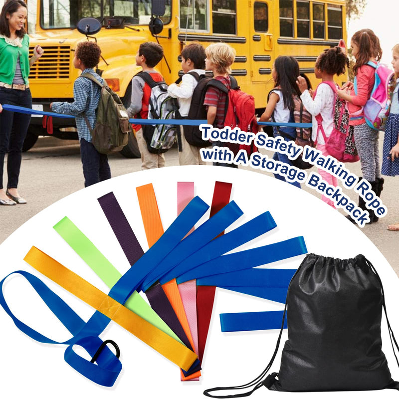 Children Safety Walking Rope with 12 Colorful Handles for Daycare Rope for Preschool Daycare Kindergarten School Kids (12 Children and 2 Adults) Blue - NewNest Australia