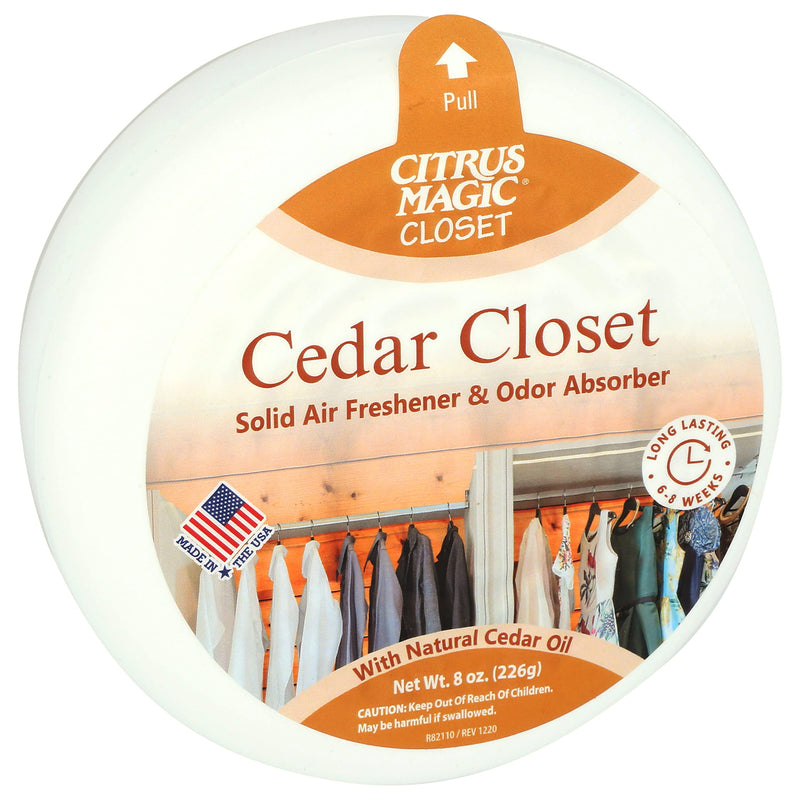 Citrus Magic For Closets Odor Absorbing Solid Air Freshener, Cedar Closet, 8-Ounce Pack of 1 - NewNest Australia