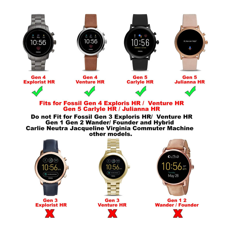 RuenTech Charger Compatible with Fossil Gen 6 / Gen 5 / Gen 4 / Sport Smartwatch Rapid Charger Magnetic (Black&Black) Black&Black - NewNest Australia