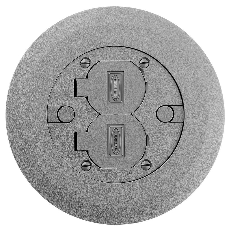 Hubbell RACO 6299 Round Nonmetallic Cover Kit Two-Lift Lids for 5511 Floor Box, 6.5 in. Dia, Gray - NewNest Australia
