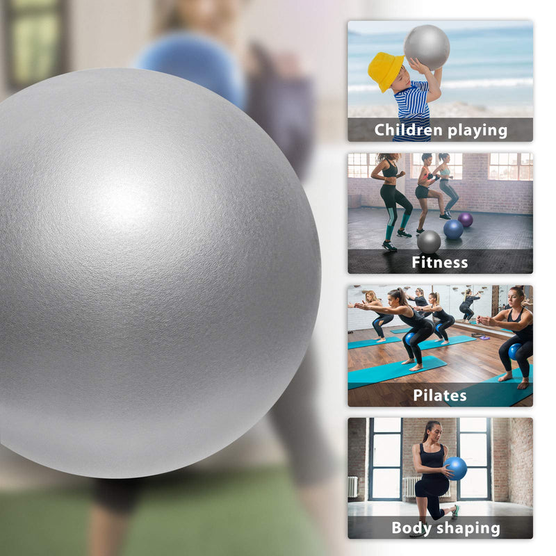 Cikyner Soft Pilates Ball, 23-25 cm Small Exercise Ball with Inflatable Straw, for Pilates, Yoga, Full Body Workout, Improve Balance at Home in the Gym and Office Blue - NewNest Australia