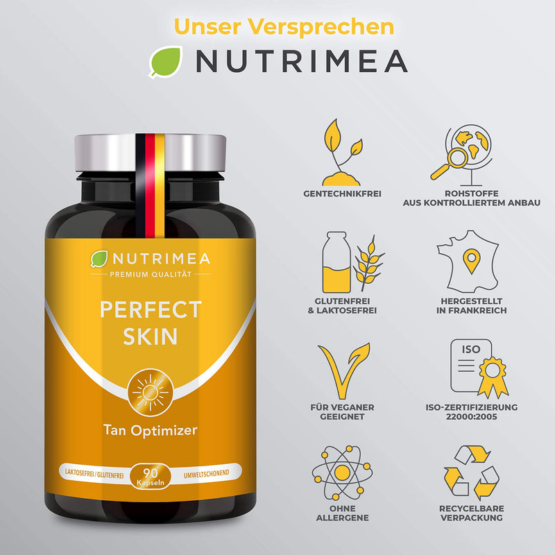 Beta carotene SUN PLUS tanning capsules | 2in1 Natural Tan Bronzer PERFECT SKIN | Natural tan + skin protection | VITAMIN AE Antioxidants Self-Tanning Capsules 100% VEGAN Tanning Booster Sun & Skin Capsules - NewNest Australia