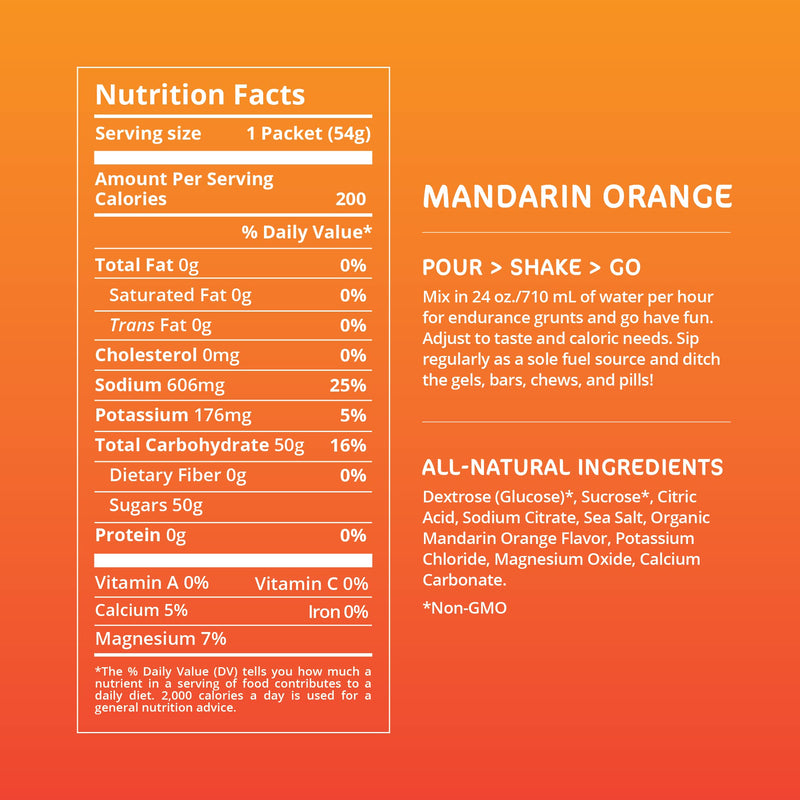 Tailwind Nutrition Endurance Fuel Mandarin Orange 12 Stickpack Starter Set for Running, Cycling, Marathon, Triathlon, Ditch the Energy Gels, Bars, Chews and try Tailwind as a replacement - NewNest Australia