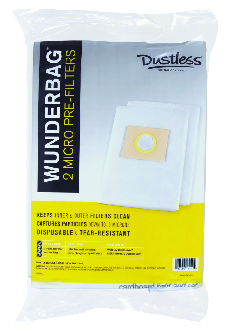 Wunderbag Universal High Capacity Pre-Filters for Wet Dry Vacuums, 2 Pack 2-Pack - NewNest Australia