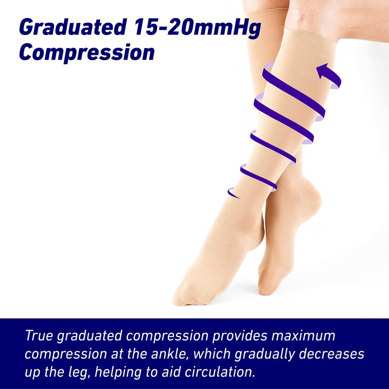 Neo G Energizing Compression Socks for Women Circulation - for spider or varicose veins, swollen legs, feet, ankles, tired and aching legs M-T - NewNest Australia