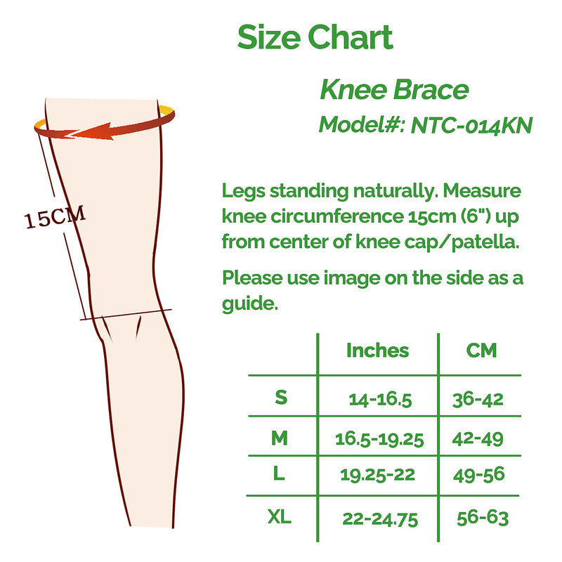 Neotech Care Bamboo Fiber Knee Support - Lightweight, Elastic, Comfortable & Breathable Fabric - Sleeve Brace for Men, Women, Youth - Right or Left - Grey (Size M, 1 Pair) 2 - NewNest Australia
